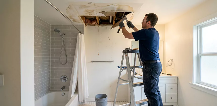 Bathroom Leak Ceiling Repair in Indio