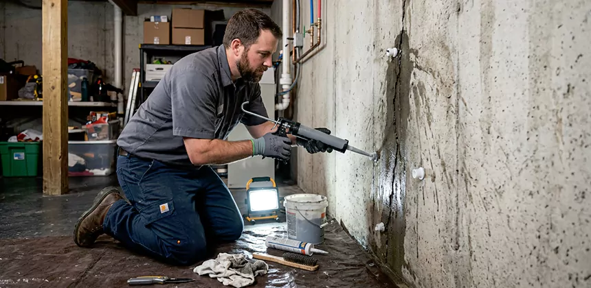 Basement Leak Repair From Inside in Indio